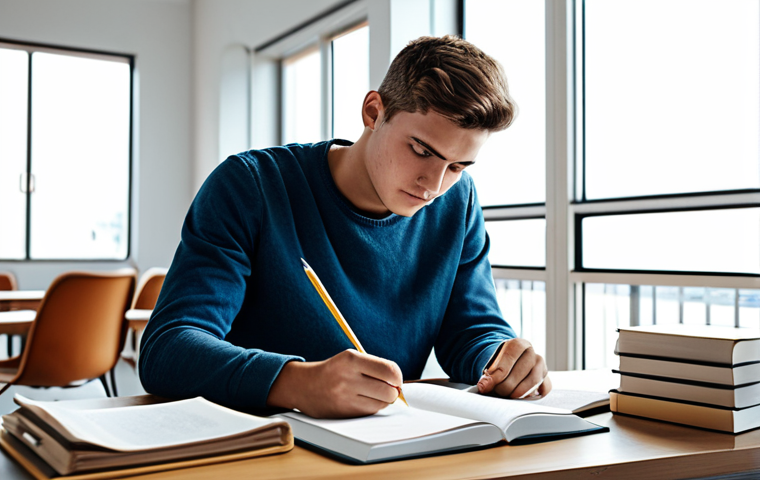 **

"A student studying development books at a desk, surrounded by papers, wearing casual clothes, in a well-lit room, safe for work, appropriate content, fully clothed, professional study environment, perfect anatomy, natural proportions, high quality render, focused expression."

**