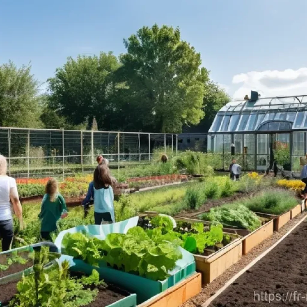 지역개발에서의 지역 커뮤니티 협력 - **Shared Garden Transformation in Loire Valley:** A vibrant, sunny scene showcasing a multi-generati...