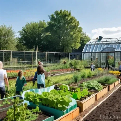 Home 17 지역개발에서의 지역 커뮤니티 협력 - **Shared Garden Transformation in Loire Valley:** A vibrant, sunny scene showcasing a multi-generati...